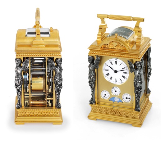 Grande Petite Sonnerie Carriage Clock with Calendar.Moon Phases Baron