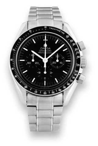 Apollo XI 30th Anniversary.Omega, Speedmaster, Professional, No. 4588/9999, case.No. 77003100, Ref. 35605000. Made in a limited series of.9999 examples in 1999 to celebrate the 30th anniversary of.the first moon landing, sold on November 21st, 1999..Fine,