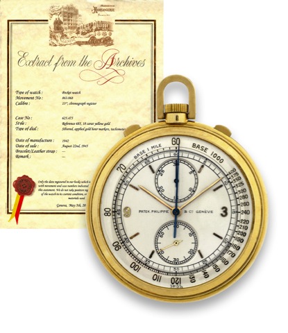 Patek Philippe _ Ref. 685, Gold Chronograph.Patek Philippe Cie., Gen