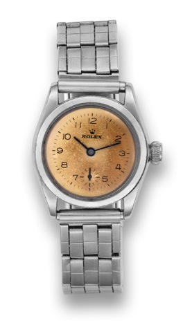 Rolex, Ref. 2280.Rolex, Oyster, case No. 153351, Ref. 2280. Made.in the late 1930's..Fine, tonneau-shaped, water-resistant, stainless steel.wristwatch..To be sold without reserve