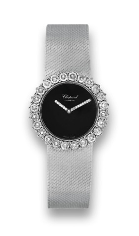 Chopard White Gold Diamonds.Chopard, No. 38505, Ref. 4009. Made circa 1980..Fine and elegant, 18K white gold and diamond-set lady