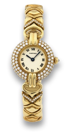 CARTIER -YELLOW GOLD DIAMOND - QUARTZ.Cartier, case No. 8057922, Ref. 0281. Made in the 2000