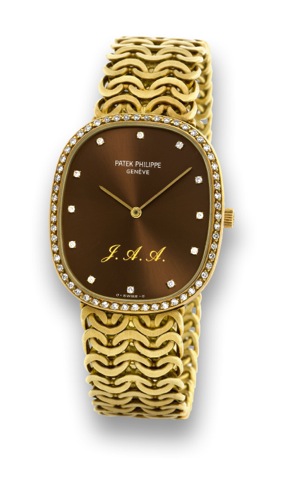 PATEK PHILPPE - REF. 3875 - YELLOW GOLD.AND DIAMOND - ELLIPSE - QUARTZ.Patek Philippe, Gen