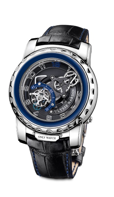 Ulysse Nardin Freak Diavolo.for Only Watch.Ulysse Nardin, Freak Diavolo, No.1/1.Ref.2083-115/OW..Extremely fine and unique, stainless steel.wristwatch with one-minute 60-minute revolving.flying tourbillon regulator, eight-day power reserve.and a Ulysse Na