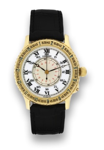 LONGINES, REF. 24339196, LINDBERGH HOUR ANGLE.Longines, Lindbergh - Hour Angle Watch, No. 5/10, case No. 989.5216, Ref. 24339196, replica of the famous.navigator's watch, invented by Col. Chas. A. Lindbergh and Longines in 1927. Made in a limited edition 