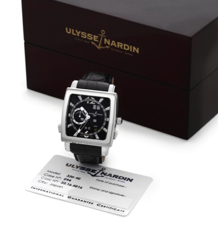 ULYSSE NARDIN REF. 320-90 PERPETUAL CALENDAR GMT 18K WHITE GOLD.Ulysse Nardin, Locle Gen
