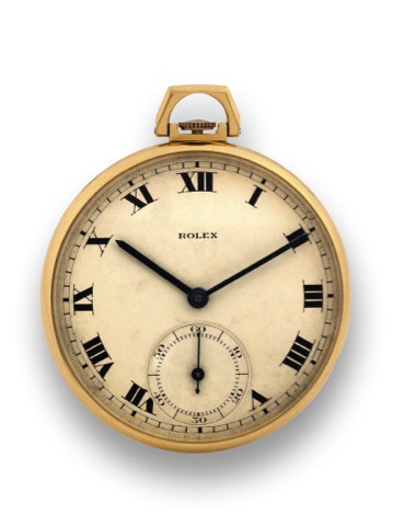 ROLEX REF. 2441 GOLD DRESS WATCH.Rolex, No. 1006265, Ref. 2441. Made circa 1930..Fine, 18K yellow gold, keyless pocket watch.