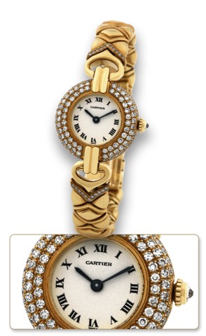 CARTIER YELLOW GOLD DIAMOND, QUARTZ.Cartier, case No. 8057922, Ref. 0281. Made in the 2000