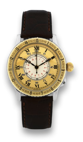 LONGINES-LINDBERGH HOUR ANGLE WATCH..Longines, Lindbergh - Hour Angle Watch, case No..25079168, Ref. 628.5240, replica of the famous navigator's.watch, invented by Col. Chas. A. Lindbergh and Longines in.1927, US Pat. 1923305. Made in 1987 to commemorate 