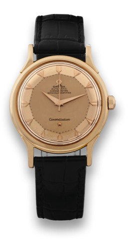 OMEGA REF. 2652 MONOCHROME PINK GOLD.Omega, Automatic Chronometer, Officially Certified.Constellation, movement No. 13791045, case No..11206375, Ref. 2652SC. Made in 1952..Very fine, center seconds, water resistant, self-winding.18K pink gold chronometer 