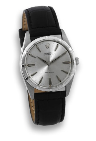 ROLEX REF. 6425 STEEL OYSTER.Rolex, Oyster, case No. 1147524, Ref. 6424/6424. Made circa.1960..Fine and rare, center seconds, water-resistant, stainless steel.wristwatch.