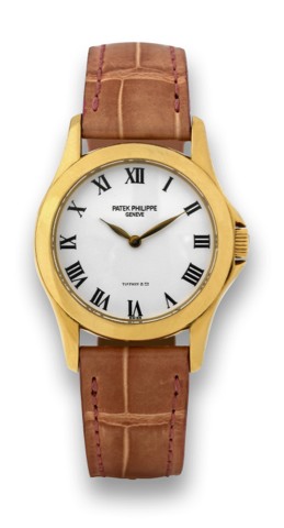 PATEK PHILIPPE REF. 4905 YELLOW GOLD.RETAILED BY TIFFANY CO..Patek Philippe Cie, Gen