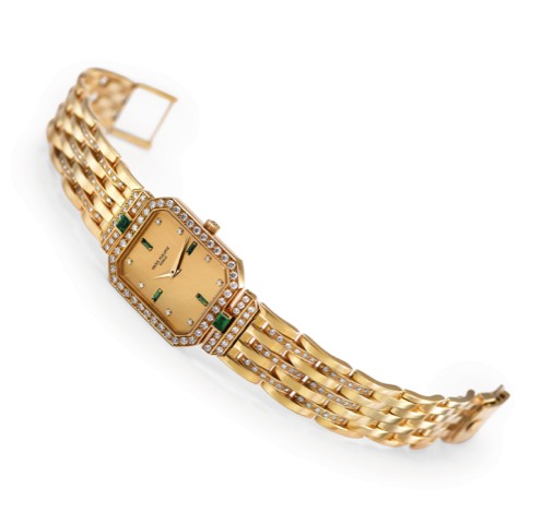 PATEK PHILIPPE REF. 3847/3 YELLOW GOLD DIAMOND AND EMERALD.Patek Philippe, Gen