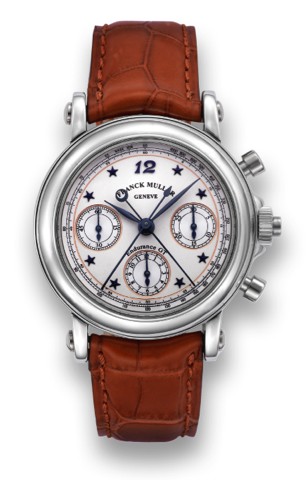 FRANCK MULLER ENDURANCE GT NO.00.Franck Muller, Geneve, Endurance GT, No. 00, Ref. 7000 R.EN. Made in 1995 for the World Endurance Championship.sold in February 1998..Very fine, self-winding, stainless steel wristwatch, round.button co-axial split-seconds