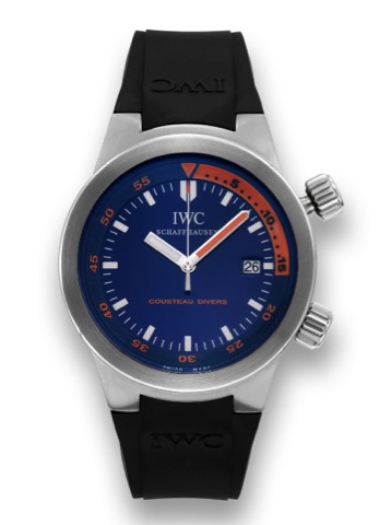 IWC REF. 3548 COUSTEAU AQUATIMER.International Watch Co., Schaffhausen, Aquatimer - Cousteau.Divers, No. 1948/1953, case No. 3121306, Ref. 3548. Made.in a limited edition of 1953 pieces in 2004 to commemorate.Cousteau