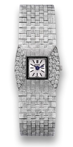 PIAGET REF. 9148 WHITE GOLD DIAMONDS.Piaget, case No. 86542, Ref. 9148. Made in the 1960's..Fine and elegant, 18K white gold and diamond lady