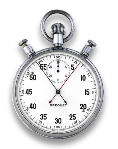 BREGUET SPLIT-SECONDS CHRONOGRAPH.60-SECOND STOPWATCH.Breguet, movement No. 1550067. Made circa 1940..Fine and rare, large, keyless, chromed split-seconds.chronograph stopwatch with instantaneous 30-minute.register..To be sold without reserve