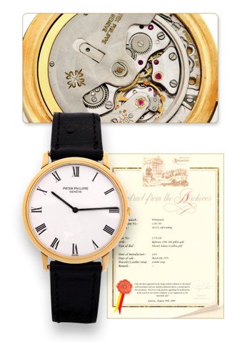 PATEK PHILIPPE, REF. 3590, YELLOW GOLD CLOUS.DE PARIS.Patek Philippe, Genève, No. 1287703, case No. 2774230.Ref. 3590. Made in 1979, sold on March 8th, 1979..Fine, thin, self-winding, 18K yellow gold wristwatch with an.18K yellow gold Patek Philippe buckl