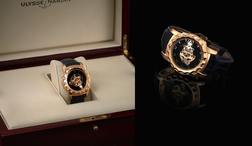 ULYSSE NARDIN REF. 016-88 FREAK PINK GOLD.Ulysse Nardin, Le Locle, The Freak, Ref 016-88. No. 044. Made circa 2006..Very fine and unusual, 18K pink gold wristwatch with 60-minute revolving movement, Ludwig Oechslin's dual direct escapement.seven-day power
