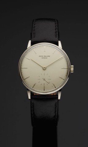PATEK PHILIPPE REF. 3410 ANTIMAGNETIC WHITE GOLD.Patek Philippe, Genève, Antimagnetic, No. 731979, case No. 2626586, Ref. 3410. Made in 1965..Very fine and rare, 18K white gold wristwatch with straight line gold lever escapement.