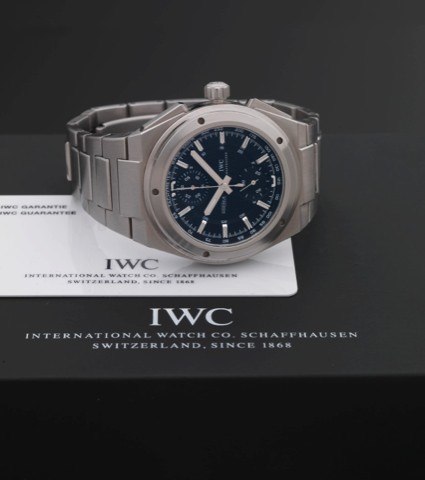 IWC REF. 3725 INGENIEUR CHRONOGRAPH STEEL.International Watch Co., Schaffhausen, Ingenieur..Chronograph, Automatic, case No. 3075105, Ref. 3725. Sold.June 14th, 2005..Fine and rare, tonneau-shaped, self-winding, water-resistant.stainless steel wristwatch 