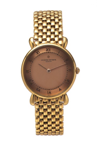 VACHERON CONSTANTIN REF. 33084.TEARDROP LUGS YELLOW GOLD BRACELET.Vacheron Constantin, Genève, No. 746304, case.No. 591805, Ref. 33084. Made in the 1980s..Very fine and rare, thin, 18K yellow gold wristwatch.with an integral 18K yellow gold Vacheron Con