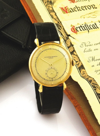 Vacheron Constantin Ref 4126.Yellow Gold.Vacheron Constantin, Genève, movement No..493703, case No. 322602, Ref. 4126. Made in.the 1940’s..Very fine 18K yellow gold wristwatch with an.18K yellow gold buckle. Accompanied by fitted.box and Certificate.