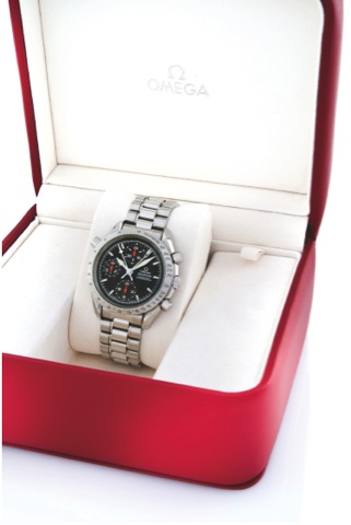 OMEGA REF. 175.0043 SPEEDMASTER.SPLIT-SECOND TRIAL WATCH.Omega, Speedmaster, Automatic,No. 60091582, case.Ref. ST. 175.0043/375.0043. Made circa 1992..Fine, self-winding, water-resistant, stainless steel.wristwatch with round button split-second chronogra