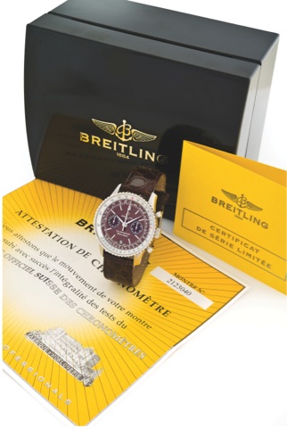 BREITLING NAVITIMER SPECIAL.125TH ANNIVERSARY LIMITED EDITION.Breitling, Navitimer-125e Anniversaire-Edition Limitée.823/2009, Ref. A26322, case No. 2123040. Made in a.limited edition of 2009 examples to celebrate the 125th.anniversary of Breitling, sold 