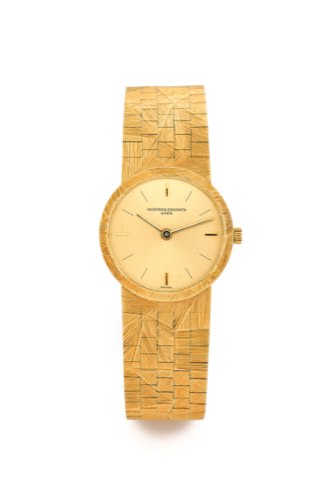 VACHERON LADY BRACELET WATCH.Vacheron Constantin, genève, case No. 410807, movement No..581516, ref. 6898. made circa 1960..Fine and elegant thin, 18K yellow gold lady’s wristwatch with an 18K.yellow gold Vacheron Constantin integrated bracelet.