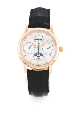 JAEGER-LECOULTRE REF. 140.2.80, MASTER PERPETUAL.Jaeger-LeCoultre, Master Control Perpetual, No. 0403, Ref. 140.2.80. Made in the 1990’s..Very fine and elegant, center seconds, self-winding, water resistant, 18k pink gold wristwatch.with perpetual calenda