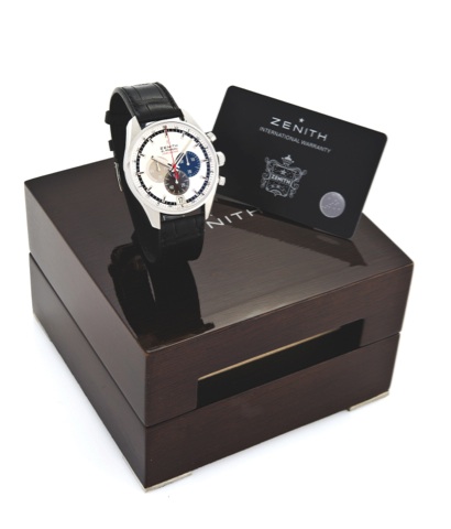 ZENITH EL PRIMERO STRIKING 10TH LIMITED EDITION.Zenith, ‘El Primero 1/10th of a Second’, No.623/1969.Ref.03.2041.4052. Made in a limited edition of 1969 pieces, circa.2010..Very fine and technically interesting, water-resistant, selfwinding.stainless stee