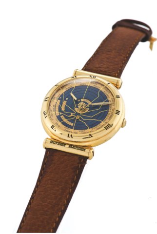 ULYSSE NARDIN YELLOW GOLD PLANETARIUM COPERNICUS.Ulysse Nardin, Locle, Suisse, Planetarium Copernicus, Ref. 801-22. Made in the 1990s..Fine and unusual, astronomic, self-winding, water-resistant, 18K yellow gold wristwatch with.functions of the planetary 