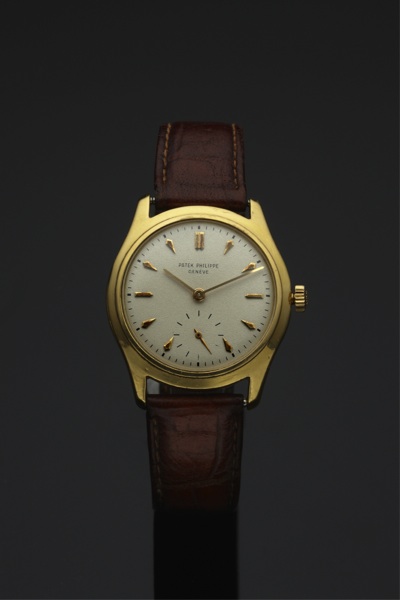 PATEK PHILIPPE REF. 2532 YELLOW GOLD.Patek Philippe, Genève, No. 724738, case No. 684608, Ref..2532. Made circa 1955..Very fine and rare, water resistant, 18K yellow gold.wristwatch.