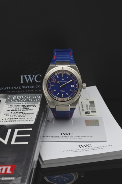 IWC REF. 3234 INGENIEUR EDITION ZINEDINE ZIDANE STEEL.International Watch Co., Schaffhausen, Ingenieur Automatic, No. 192/1000, case No. 3423688, Ref. 3234. Made in a limited edition of 1000 pieces in 2007 to commemorate Zinedine Zidane’s World