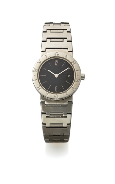 BULGARI REF. BB26SSD QUARTZ STEEL.Bulgari, case No. F57879, Ref. BB 26 SSD. Made in the 1990s..Fine, water-resistant, stainless steel quartz wristwatch with date and an integrated stainless steel Bulgari link bracelet with deployant clasp..To b