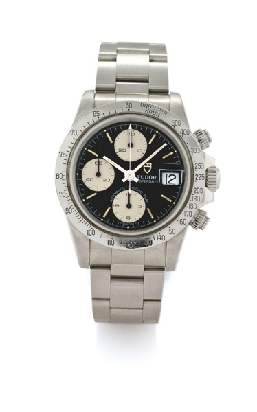 TUDOR REF. 79180 CHRONO TIME.Tudor, Oyster-Date, Automatic - Chrono Time, No. 276121, Ref. 79180/9420, case made by Rolex, Geneva. Made in the 1980’s. Fine, self-winding, water resistant, stainless steel wristwatch with round button chronograph