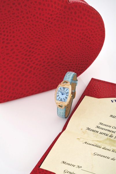 FRANCK MULLER CINTREE CURVEX DIAMOND HEART.Frank Muller, Cintrée Curvex Coeur, No. 11, Ref. 2250 QZ HJ. Made in the 2000s..Fine, tonneau-shaped, 18K pink gold and diamond-set (1.57cts) lady’s quartz wristwatch with an 18K pink gold Franck Mulle