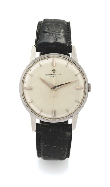 VACHERON CONSTANTIN STEEL OVERSIZE CENTER-SECONDS REF..6561.Vacheron Constantin, Genève, No. 551512, case No. 382526, Ref. 6561. Made in.1962. Very fine and rare, center-seconds, stainless steel gentleman’s wristwatch.