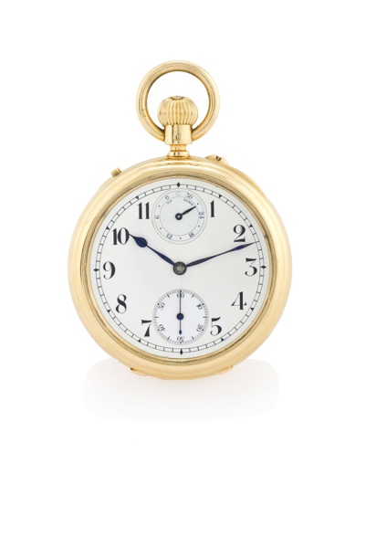 S. SMITH SON - ONE-MINUTE TOURBILLON.WITH GUILLAUME BALANCE.S. Smith Son, 9. Strand, London, Makers to the Admiralty.and the Indian Government, Grand Hotel Buildings, Trafalgar.Square, London, No. 302.16. The case with London hallmarks.for 