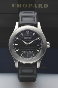 CHOPARD ref.8200. LUC SPORT AUTOMATIC STEEL. Chopard, Automatic, Certified Chronometer, No. 0778, No.. 4001237, case No. 710566, Ref. 8200. Made in 2006.. Fine, center seconds, self-winding, stainless steel. wristwatch with date and a stainless steel Chop