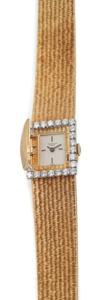 PATEK PHILIPPE REF. 3367/1 DIAMOND YELLOW GOLD. Patek Philippe, Geneve, No.1249251, case No.2662929, Ref.3367/1.. Made in the later 1980’s.. Very fine and elegant, 18K yellow gold, diamonds lady’s wristwatch with. concealed dial and 18K yellow gold Pate