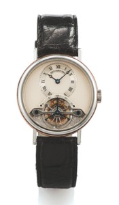 BREGUET, REF. 3450. BREVET DU 7 MESSIDOR. AN 9, PLATINUM AND. PINK GOLD. Breguet, ‘’Brevet du 7 Messidor. An 9’’, Tourbillon No. 012, No.. 425E, Ref. 3450. Made circa 1993.. Very fine and rare, platinum and. 18K pink gold wristwatch with. visible one-minu