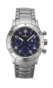 Breguet Ref. 3807 Type XX. Aeronavale Limited Edition Steel. Breguet. “Type XX, - Aeronavale, Automatic,” case No. 35294. Ref. 3807. Made in a limited edition in the 1990’s.. Fine, self-winding, water-resistant, stainless steel wristwatch. with round butt