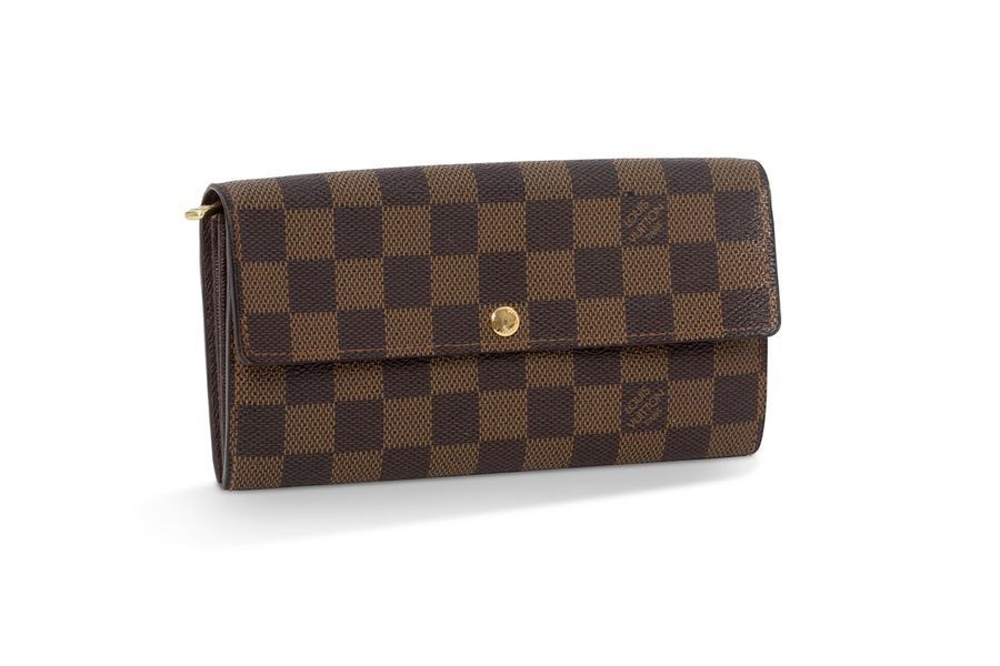 LOUIS VUITTON,Portefeuille Sarah en toile...