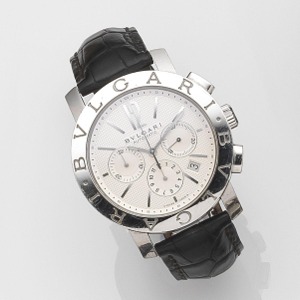 Ref:BB 42 SL CH, Case No.O1239, Movement No 444051, Recent 37-jewel automatic movement, hobnail engraved silvered dial with applied polished baton hour markers and Arabic 12, raised outer minute divisions with five minute markers, polished pointed baton h