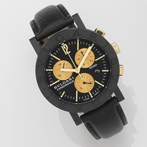 Carbongold Roma, Ref:BB 38 CL CH, Circa 2009 23-jewel ETA 251.471 quartz movement, matt black dial with applied gilt baton hour markers and Arabic 12, white outer minute divisions with luminous dot five minute markers, gilt pointed baton hands with lumino