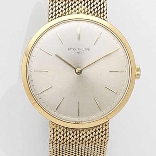 Patek Philippe. An 18ct gold manual wind bracelet watch