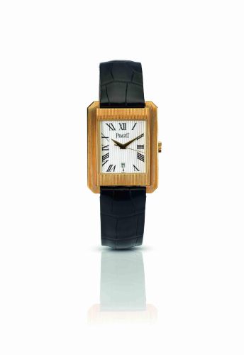 Piaget. A fine and rare 18ct gold calendar automatic wristwatch