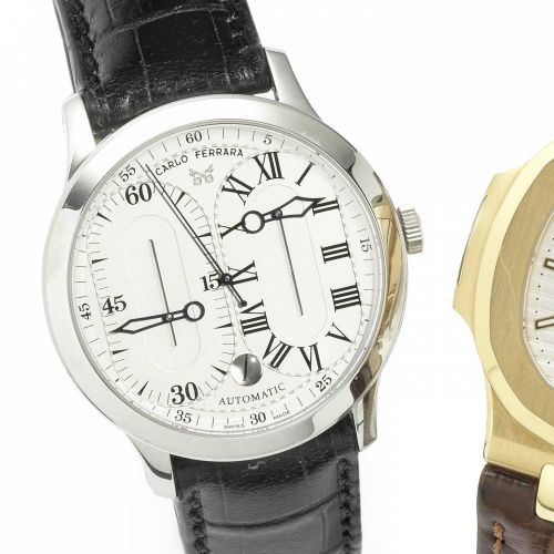 Carlo Ferrara. A stainless steel automatic wristwatch